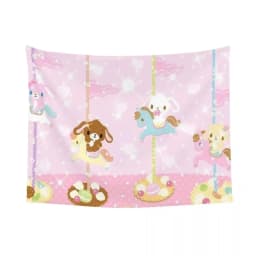 MINISO Cartoon Kawaii Sugarbunnies Anime Printed Tapestry Hippie Decoration Bedroom Home Decoration