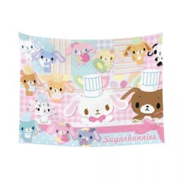 MINISO Cartoon Kawaii Sugarbunnies Anime Printed Tapestry Hippie Decoration Bedroom Home Decoration