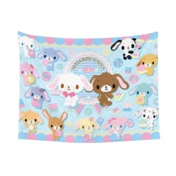 MINISO Cartoon Kawaii Sugarbunnies Anime Printed Tapestry Hippie Decoration Bedroom Home Decoration