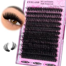 14-20mm Fluffy cluster Lash extenstions Natural Matte Black Professional false eyelashes 200D DIY manga Lashes supplies makeup