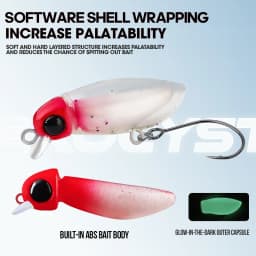 TAIYU Luminous Micro Minnow Bait 2.3g Spinners Artificial Hard Fishing Lure Topwater Crankbait Tackle for Bass Trout