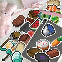 70PCS Creative Pixel Game Stickers Decorative Phone Cases Notebook Water Cups DIY Personalized Stickers