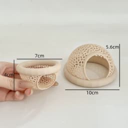Floating Betta Hide & Shrimp Cave Aquarium Decor 3-in-1 Hammock Feeding Ring & Resting Spot for Betta Shrimp Small Aquatic Pets