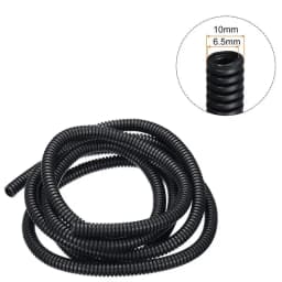 Outer Diameter 7/10/13/15/18/21/25/28mm Length 1/3/6m Split Type Steel Wire Braided Conduit Polyethylene Pipe Black Sleeve