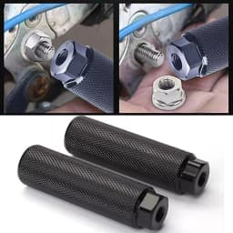 2Pcs Durable Anti-Slip Bike Pegs Aluminum Alloy Lightweight Bicycle Foot Pegs Cycling Parts Bicycle Accessories Fit 3/8 Inch