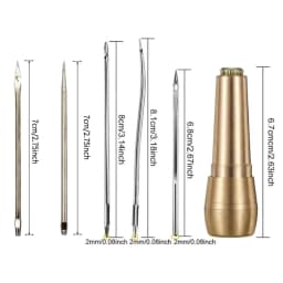 Leather Sewing Awl Set Replaceable Multifunctional Shoes Repair Tool Kit Punch Stitching Needles DIY Sewing Leathercraft