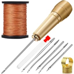Leather Sewing Awl Set Replaceable Multifunctional Shoes Repair Tool Kit Punch Stitching Needles DIY Sewing Leathercraft