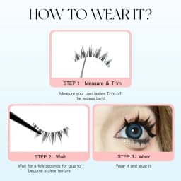 5 Pairs Manga False Eyelashes Wispy Soft Cluster Lashes Natural Thick Eyelashes with Clear Band Korean Style Anime Makeups