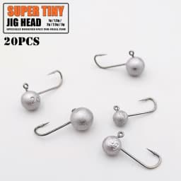 Mr JigginG 20pcs Micro Jig Head Fishing Hook 1g/1.5g/2g/2.5g/3g Super Tiny Fishing Hook Mini Soft Lure Bass Bait Fishing Tackle