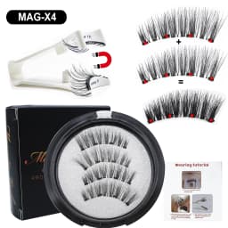 RED SIREN Magnetic Eyelashes With Applicator Reusable Natural Magnetic Lashes Kit No Glue Needed Soft Clear Band False Eyelashes