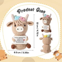 Positive Crochet Handmade Amigurumi Doll Emotional Support Pocket Hug Knit Plant Flower Encouragement Gift for Friends Coworker