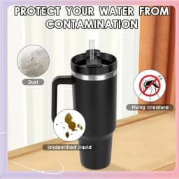 Sealing Splash Spill Proof Replacement Lids for Stanley 40 Oz Tumbler with Handle Cap Quencher H2.0 40oz Mug Cup Accessories