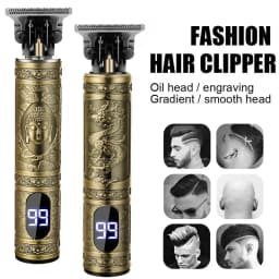 2025 Vintage T9 Hair Clipper /Accessories | USB Fast Charge LCD Shaver | 0mm Bald Cutting Machine Barber for Men Home Haircut
