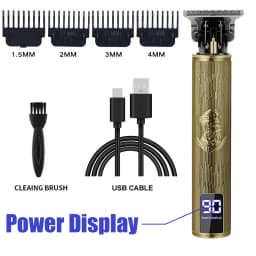 2025 Vintage T9 Hair Clipper /Accessories | USB Fast Charge LCD Shaver | 0mm Bald Cutting Machine Barber for Men Home Haircut