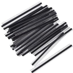 10pcs 40 Pin 1x40 Single Row Male And Female 2.54 Breakable Pin Header Connector Strip For Arduino Black