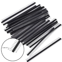 10pcs 40 Pin 1x40 Single Row Male And Female 2.54 Breakable Pin Header Connector Strip For Arduino Black