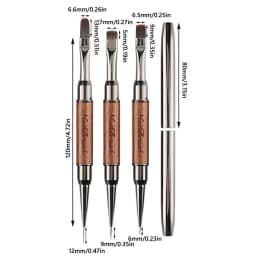 Durable Sandalwood Pole Nail Art Brush Dual-ended Professional Nail Liner Brush Nail Art Phototherapy Pen Nail Painting