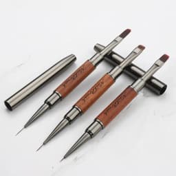 Durable Sandalwood Pole Nail Art Brush Dual-ended Professional Nail Liner Brush Nail Art Phototherapy Pen Nail Painting