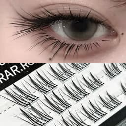 3/6/10 Rows Natural Charming Lashes Y2k Segmented Foxes Eyelash Extension Fluffy Single Clusters False Eyelashes Makeup Tools
