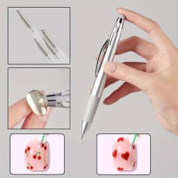 Nail Dotting Pen Nail Art Dotting Tools in Ballpoint Pen Design Nail Art Tip Dot Paint Manicure Kit for Dot Drawing Home Salon