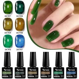 6pcs Nude Jelly Gel Nail Polish Set Summer Nails Sheer Translucent Nail Gel for Manicure Nail Supplies Soak Off UV Led Varnish