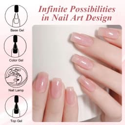 6pcs Nude Jelly Gel Nail Polish Set Summer Nails Sheer Translucent Nail Gel for Manicure Nail Supplies Soak Off UV Led Varnish