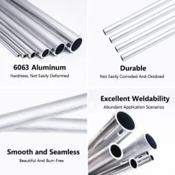 Aluminium Pipe Thickness 0.5~3mm OD 5-20mm ID 3~18mm Straight 200mm~500mm Long Round 6063 Aluminum Alloy Tube