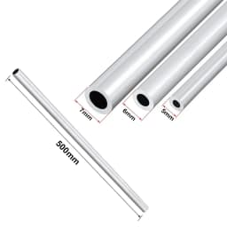 Aluminium Pipe Thickness 0.5~3mm OD 5-20mm ID 3~18mm Straight 200mm~500mm Long Round 6063 Aluminum Alloy Tube