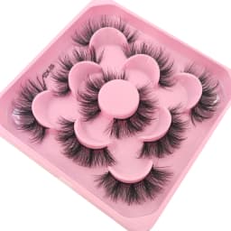 HBZGTLAD 5 Pairs of Artificial Mink Eyelashes Long-Lasting Natural Dramatic Eyelash Extension Beauty and Makeup Eyelashes