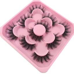 HBZGTLAD 5 Pairs of Artificial Mink Eyelashes Long-Lasting Natural Dramatic Eyelash Extension Beauty and Makeup Eyelashes