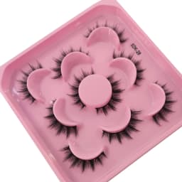 HBZGTLAD 5 Pairs of Artificial Mink Eyelashes Long-Lasting Natural Dramatic Eyelash Extension Beauty and Makeup Eyelashes