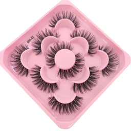 HBZGTLAD 5 Pairs of Artificial Mink Eyelashes Long-Lasting Natural Dramatic Eyelash Extension Beauty and Makeup Eyelashes
