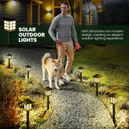 2 Pack Solar Pathway Light Outdoor Solar Lamp Waterproof Landscape Lighting for Garden Yard Patio Walkway Driveway Camping Decor