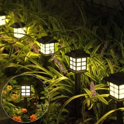2 Pack Solar Pathway Light Outdoor Solar Lamp Waterproof Landscape Lighting for Garden Yard Patio Walkway Driveway Camping Decor