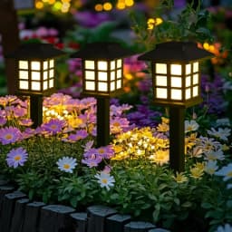 2 Pack Solar Pathway Light Outdoor Solar Lamp Waterproof Landscape Lighting for Garden Yard Patio Walkway Driveway Camping Decor