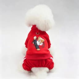 Autumn Winter Dog Warm Jumpsuit Fleece Clothes Pet Clothes Dog Hoodies Sweatshirt for Puppy Cat Yorkie Clothing Soft Dog Coats