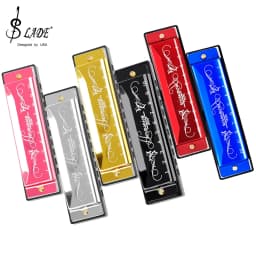 SLADE Harmonica Professional 10 Hole 20 Tone Colorful C Key Harmonica Mouth Organ Beginner Instruments for Kids Teaching Gifts