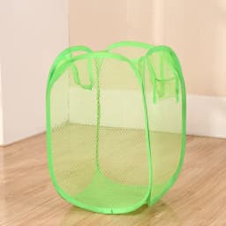 Foldable Color Mesh Clothes Dirty Clothes Basket Household Mesh Dirty Clothes Basket Storage Basket Storage Bucket Laundry Baske