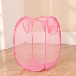 Foldable Color Mesh Clothes Dirty Clothes Basket Household Mesh Dirty Clothes Basket Storage Basket Storage Bucket Laundry Baske