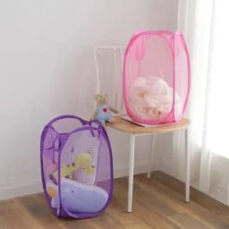 Foldable Color Mesh Clothes Dirty Clothes Basket Household Mesh Dirty Clothes Basket Storage Basket Storage Bucket Laundry Baske