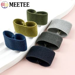 5-50Pc Nylon Elastic Belts Loop Trouser Waistband Tail Clip Elasticity Ring Fixed Belt Buckle Rubber Band DIY Sewing Accessories