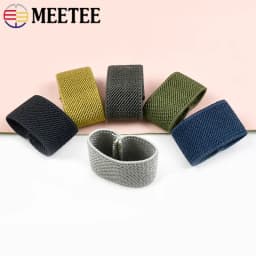 5-50Pc Nylon Elastic Belts Loop Trouser Waistband Tail Clip Elasticity Ring Fixed Belt Buckle Rubber Band DIY Sewing Accessories