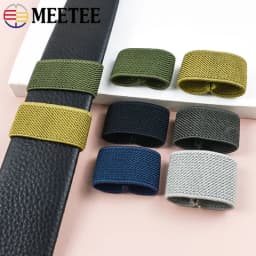 5-50Pc Nylon Elastic Belts Loop Trouser Waistband Tail Clip Elasticity Ring Fixed Belt Buckle Rubber Band DIY Sewing Accessories