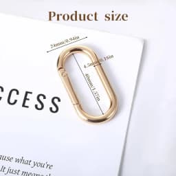 5 Pcs Spring O Ring Clip Oval Shape Snap Clip Key Rings Purse Strap Extender Clip Metal Spring Key Ring Keychain Round Buckle