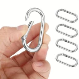 5 Pcs Spring O Ring Clip Oval Shape Snap Clip Key Rings Purse Strap Extender Clip Metal Spring Key Ring Keychain Round Buckle