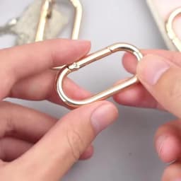 5 Pcs Spring O Ring Clip Oval Shape Snap Clip Key Rings Purse Strap Extender Clip Metal Spring Key Ring Keychain Round Buckle