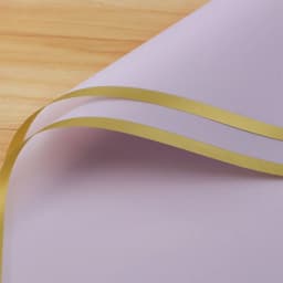 10 Sheets Flower Wrapping Paper with Golden Edges Waterproof Bouquet Packaging Ideal for DIY Weddings Birthdays Presents Package