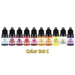 10 Colors/Set Translucent Concentrated Resin Colorant, Non-Toxic Epoxy Resin Pigment Dye Liquid for Resin Coloring, Jewelry Maki