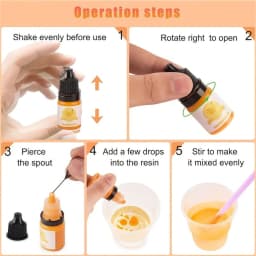 10 Colors/Set Translucent Concentrated Resin Colorant, Non-Toxic Epoxy Resin Pigment Dye Liquid for Resin Coloring, Jewelry Maki