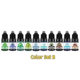 10 Colors/Set Translucent Concentrated Resin Colorant, Non-Toxic Epoxy Resin Pigment Dye Liquid for Resin Coloring, Jewelry Maki